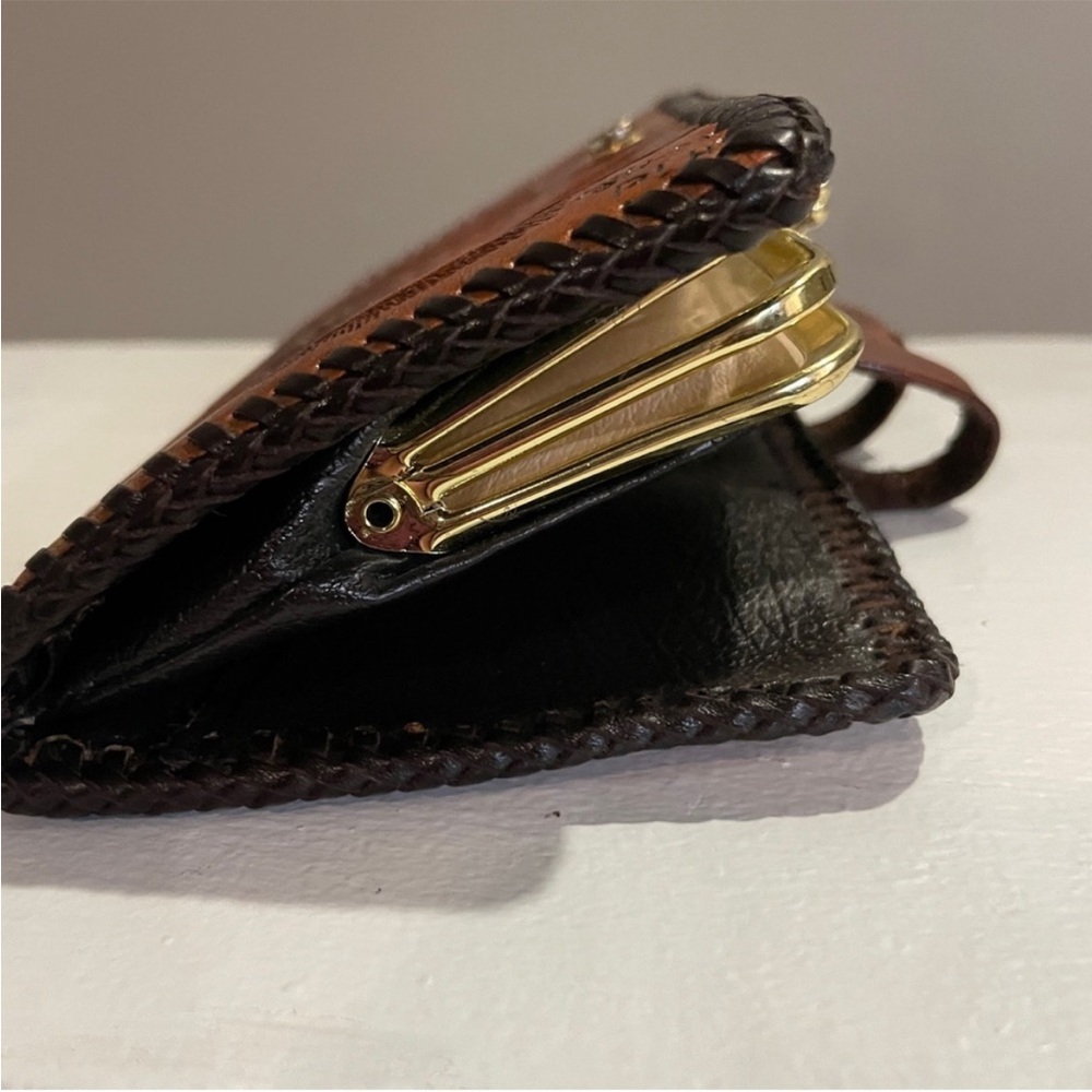 Vintage Hand Tooled Leather Wallet • Floral • Signed • Excellent - Picture 8 of 15